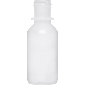 1/2 oz. Natural LDPE Plastic Boston Round Bottle 15mm 15-415 4.2 Grams
