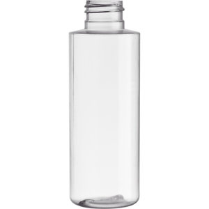 4 oz. Clear PVC Plastic Cylinder Bottle 24mm 24-410