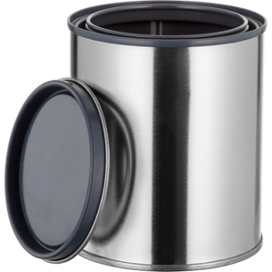 1 Pint Metal Paint Can w/Lid Gray Epoxy Phenolic Lined 3.938" H