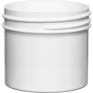 2 oz. White PP Plastic Jar Straight Sided 53mm 53-400