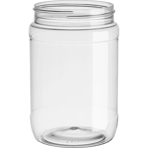 32 oz. Clear PET Plastic Wide Mouth Jar 89mm 89-400 73 Grams Bulk Pack