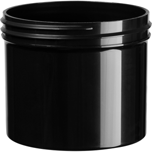 4 oz. Black PP Plastic Jar Straight Sided 70mm 70-400