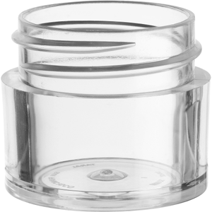 1/4 oz. Clear PS Plastic Jar Thick Wall Straight Sided 33mm 33-400