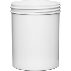 8 oz. White PP Plastic Jar Straight Sided 70mm 70-400
