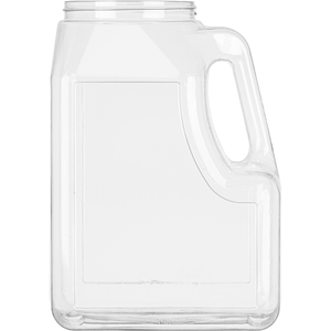 160 oz Clear PETG Plastic Premier Oblong Jar w/ Handle 110mm 110-400