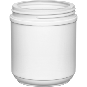 19 oz. White HDPE Plastic Canister 89mm 89-400