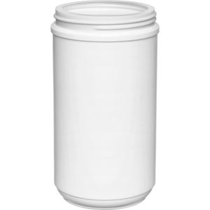 32 oz. White HDPE Plastic Canister 89mm 89-400