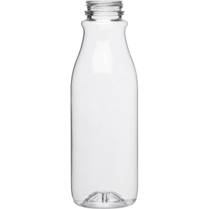 16 oz. Clear PET Plastic Tamper Evident Round Bottle 38mm 358DBJ