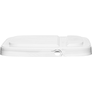 EZ Stor® White Tamper-Evident Hinged Plastic Lid w/Pull Ring (Bulk Pack)