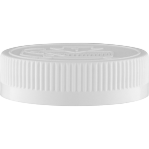 53mm 53-400 White Child Resistant Cap (Pictorial) w/HIS TE Liner for HDPE 1-Piece Tamper Indicating