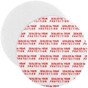 53mm Pressure Sensitive Liner "Sealed for Your Protection" in Red