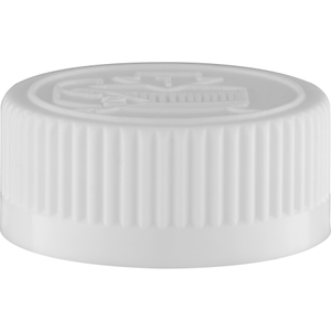 33mm 33-400 White Child Resistant Cap (Pictorial) w/Foam Liner (3-ply)