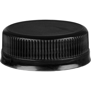 358DBJ 38mm Black Tamper Evident Plastic Cap