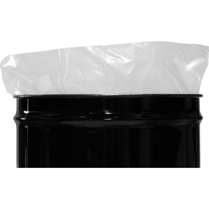 55 Gallon (38" x 65") 4 mil LDPE Tie-Top Flat Bottom Drum Liner