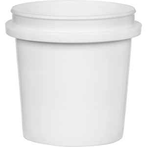 1/2 Pint (8 oz.) White HDPE Plastic Pry-off Container L303