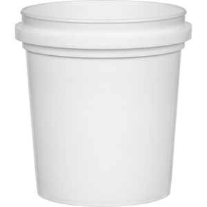 1 Pint (16 oz.) White HDPE Plastic Pry-off Container L311