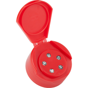 43mm 43-485 Red FlapMate® Cap 5 Holes Pressure Sensitive Liner