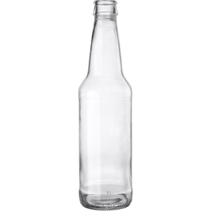 12 oz. (355 ml) Clear Glass Long Neck Beer Bottle Pry-Off Crown 26-611 24/cs