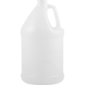 1 Gallon Natural HDPE Plastic Round Jug 38mm 38-400 120 Grams 11.64" H