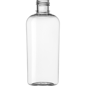 1 oz. Clear PET Plastic Oval Bottle 15mm 15-415