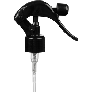 Black Mist Trigger Sprayer with 8" Dip Tube 24mm 24-410