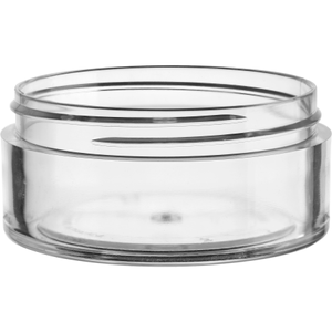 2 oz. Clear PS Plastic Jar Thick Wall Straight Sided 70mm 70-400