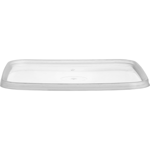 145mm Clear PP Plastic Square Tamper Evident Lid For 32-48 oz. Containers