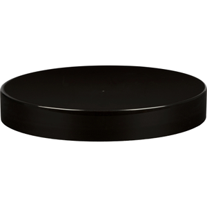 120mm 120-400 Black Smooth Plastic Cap w/Foam Liner (3-ply)
