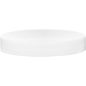 89mm 89-400 White Smooth Plastic Cap w/Foam & HIS Foil Liner for PET & PVC