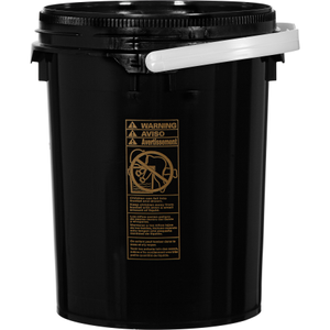 5 Gallon Black Regrind Plastic Pail w/Plastic Handle UN Rated