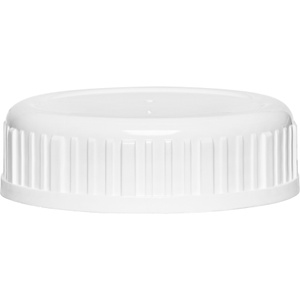 63mm 63-485 White Vented Plastic Buttress Screw Cap w/Foam and HIS Liners for HDPE