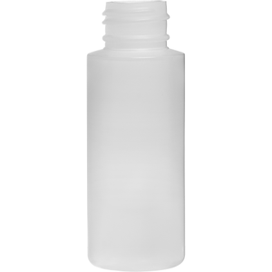 2 oz. Natural HDPE Plastic Cylinder Bottle 24mm 24-410 7.8 Grams