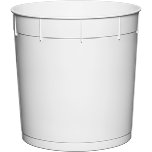 2.5 Gallon White HDPE Plastic Round Ice Cream Tub