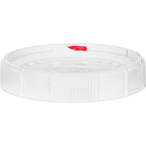 3.5-6.5 Gallon Slotted White Threaded Plastic Pail Lid Life Latch UN Rated w/Gasket