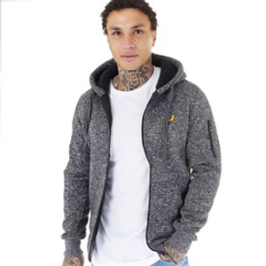 Brave Soul Mens Rackham Zip Hoodie Black