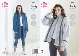 Cardigans in King Cole Ultra Soft Chunky (5691)
