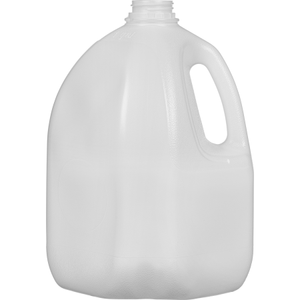 1 Gallon (128 oz.) Natural HDPE Plastic Dairy Milk Jug 38mm 38-400 Ratchet Neck 63 Grams