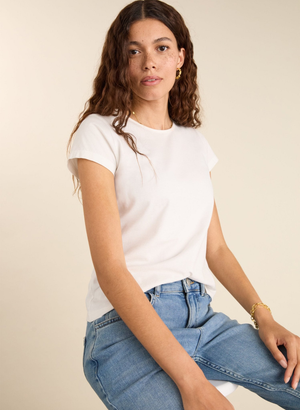 Baukjen Essentials Organic Cotton Slim Tee - UK 10 | EU 36 | US 06 / Pure White