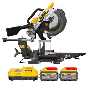 Dewalt DCS781X2 54V Cordless Brushless 305mm Sliding Mitre Saw With 2 x 9.0Ah Batteries & Charger