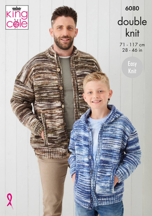 Cardigans in King Cole Camouflage DK (6080)