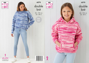 Sweater and Hoodie in King Cole Camouflage DK (6078)