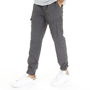 Brave Soul Mens Taslan Cargo Pants Dark Grey