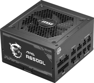 MSI MAG A650GL 650W 80 Plus Gold Rated Fully Modular Power Supply Unit