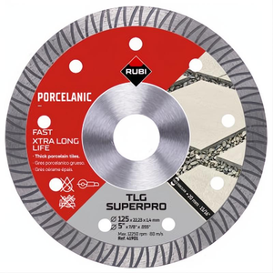 Rubi TLG 125 mm Diamond Blade for Thick Porcelain - Superpro