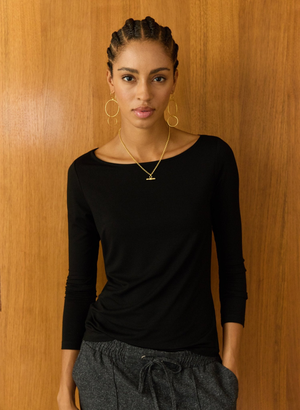 May Boatneck Top - UK 10 | EU 38 | US 06 / Caviar Black