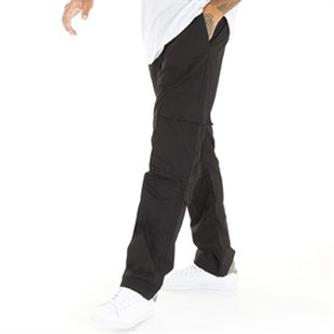 Brave Soul Mens Waves Cargo Trousers Black
