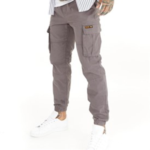 Bench Mens Devvie Cargo Pants Steel Grey