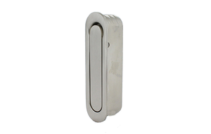 Pocket Door Radius Edge Pull 70 mm Polished Chrome Plate
