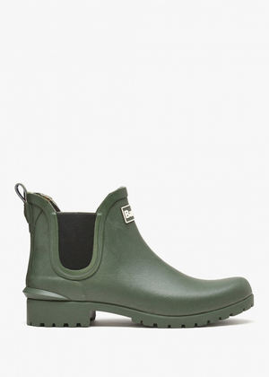 Wilton Olive Rubber Welly Boots
