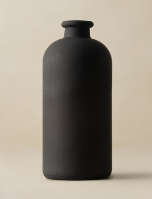 Aria Glass Vase - Matt Black